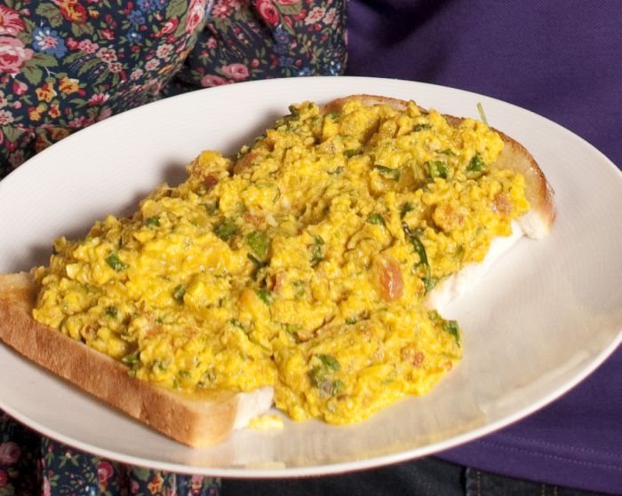 Parsi Scrambled Eggs (Akoori) Recipe: Veggie