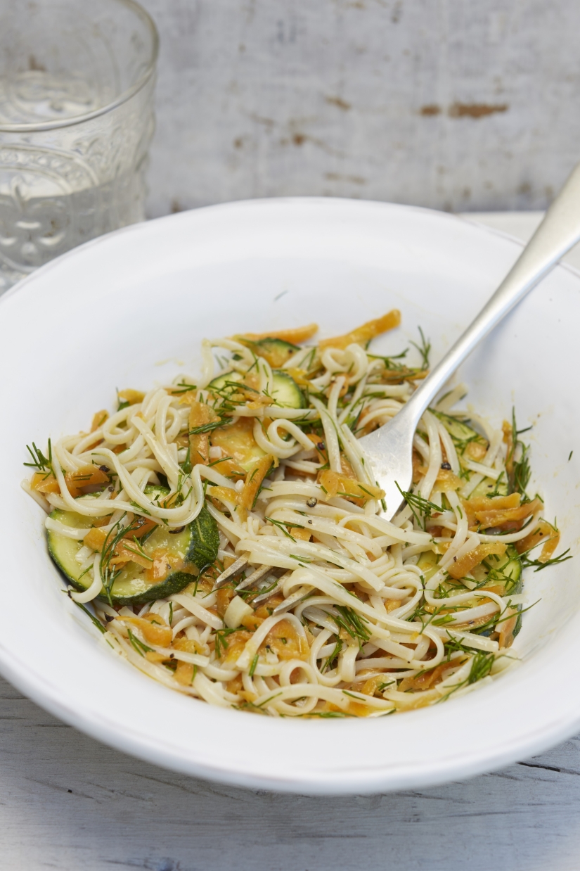 Natasha Corrett’s Creamy Courgette & Carrot Pasta