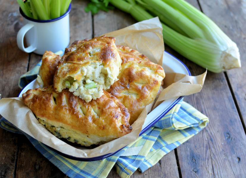 Stilton Cheese and Fenland Celery Pasties Recipe: Veggie