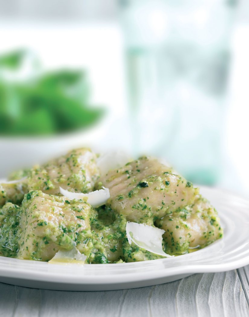 Potato Gnocchi with Watercress Pesto Recipe: Veggie