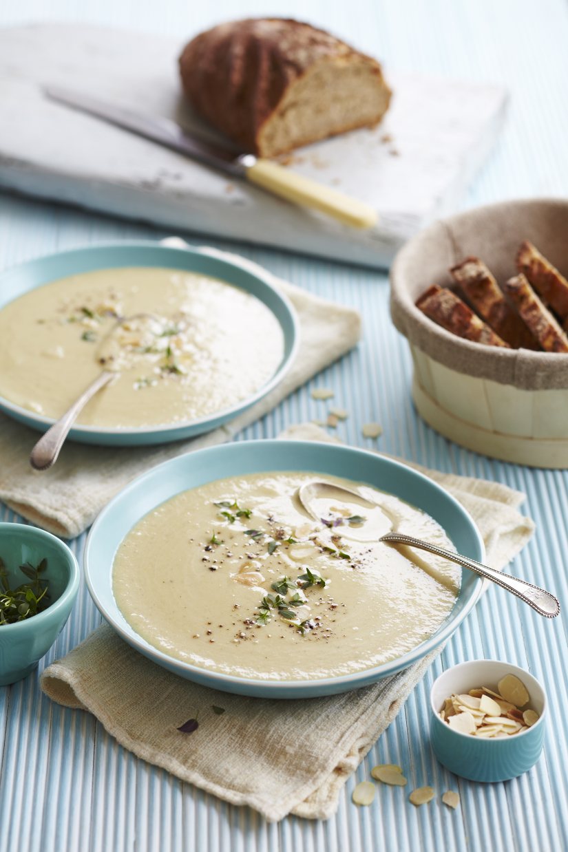 Toasted Almond and Parsnip Soup Recipe: Veggie