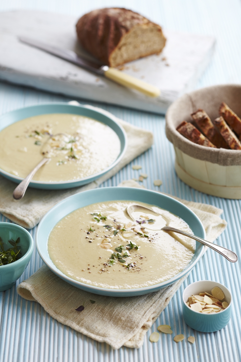 Toasted Almond and Parsnip Soup