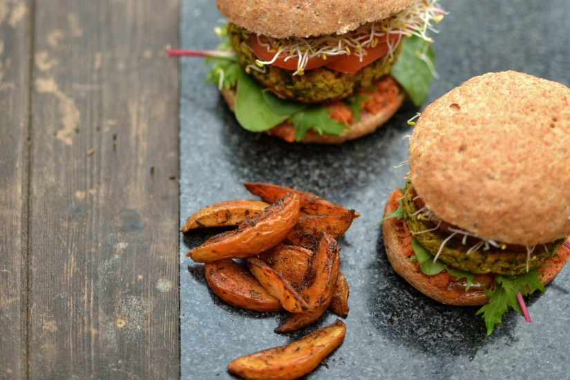 Vegan Carrot, Coriander & Quinoa Burgers