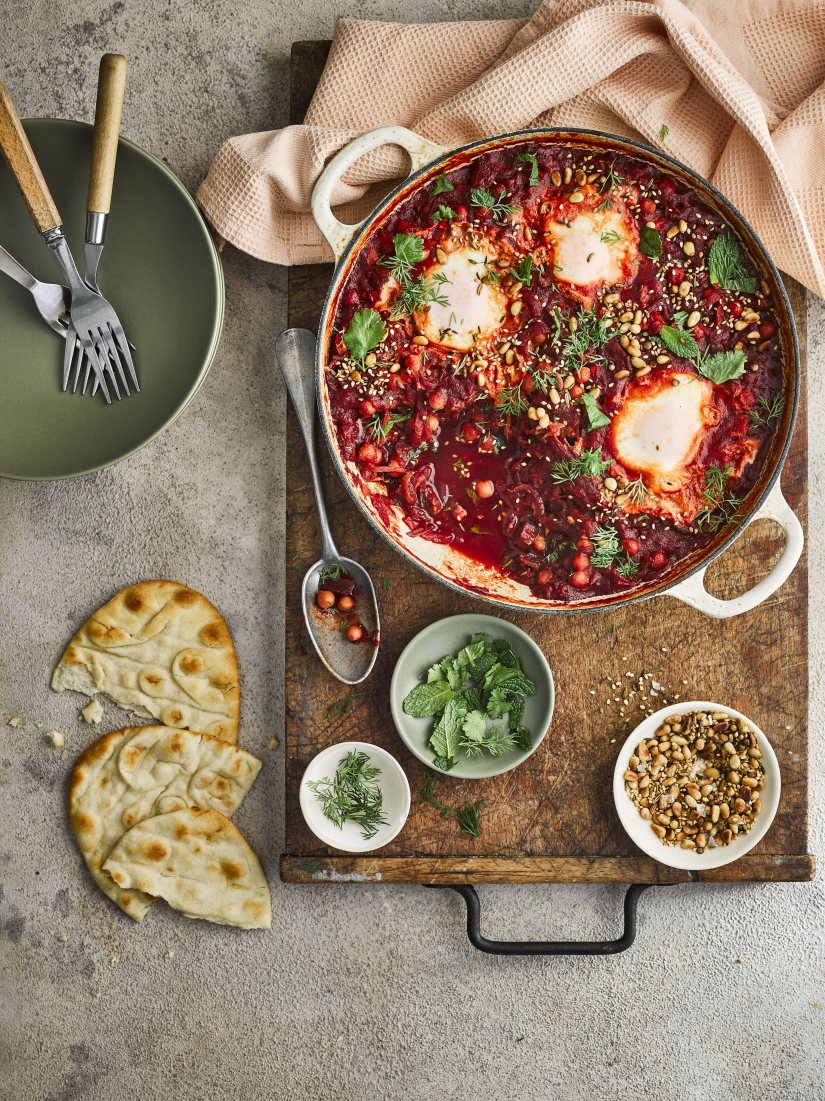 Love Beets Sweet + Smoky Beetroot Shakshuka Recipe: Veggie