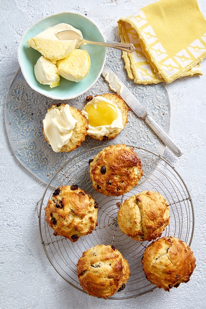 Light-as-air Raisin and Lemon Scones