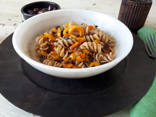 Fusilli Provençale with Peppers and Olive Tapenade