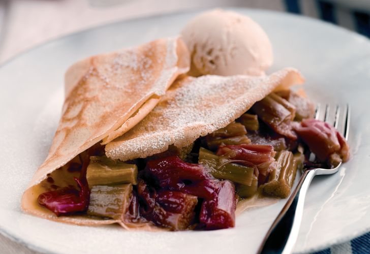 Rhubarb Pancakes Recipe: Veggie