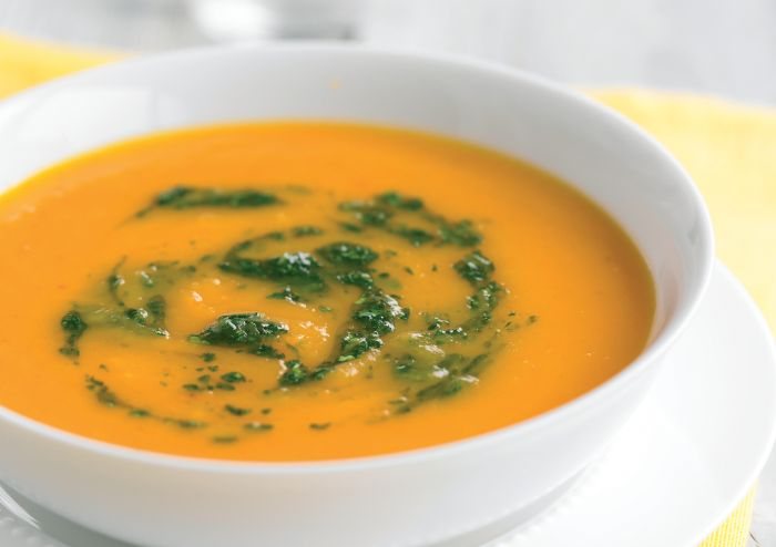 Roasted Butternut Squash Soup with Coriander Oil Recipe: Veggie