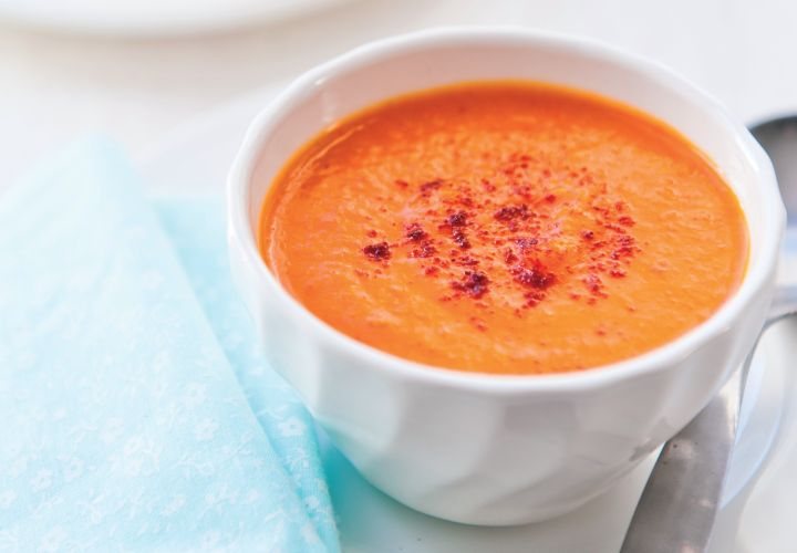 Roasted Squash and Red Pepper Soup Recipe: Veggie
