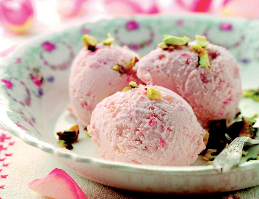 Rose Ice Cream Recipe: Veggie