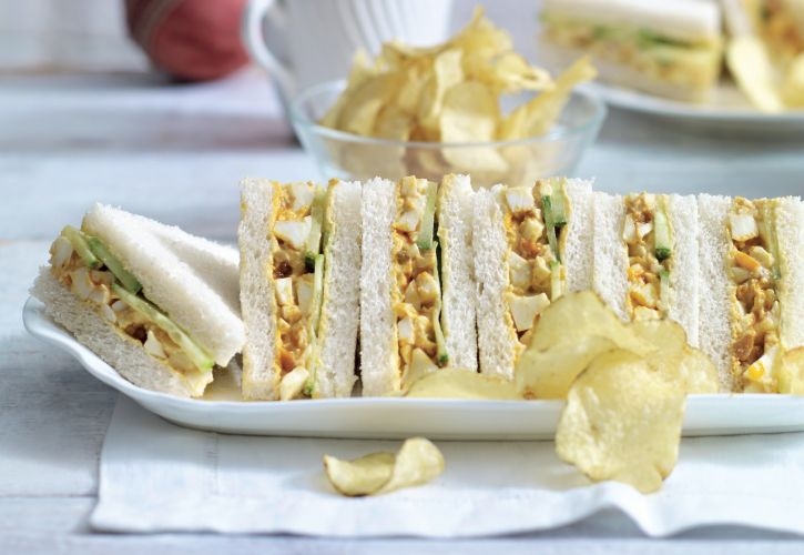 Spiced Egg and Cucumber Sandwiches