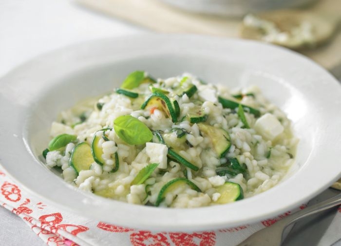 Summer Herb, Feta and Courgette Risotto