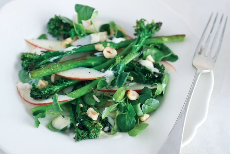 Tenderstem, Horseradish, Pink Lady Apple and Toasted Hazelnut Salad Recipe: Veggie