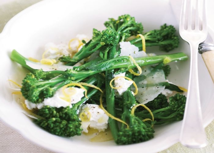 Tenderstem Broccoli with Ricotta, Lemon and Shaved Italian Hard Cheese