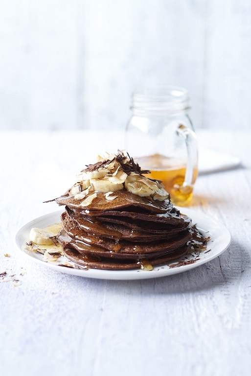 Chocolate Coconut Banana Pancakes