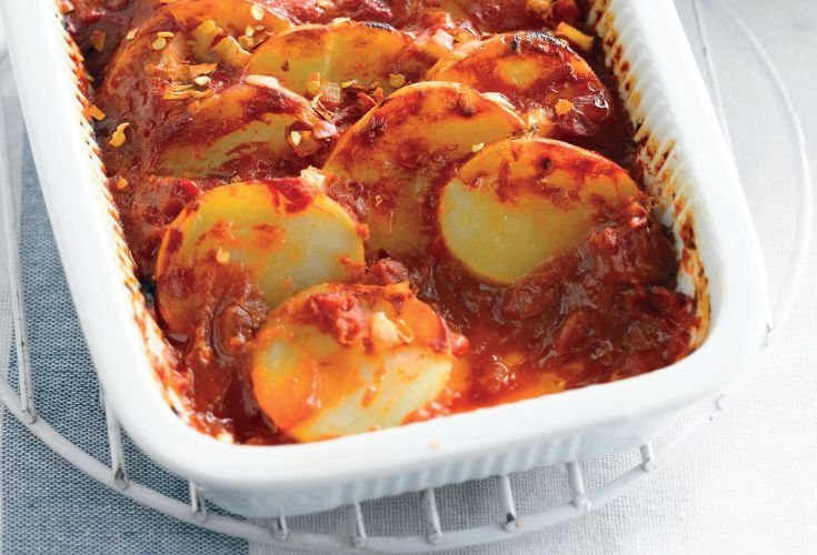 Tomato, Potato and Chilli Bake Recipe: Veggie