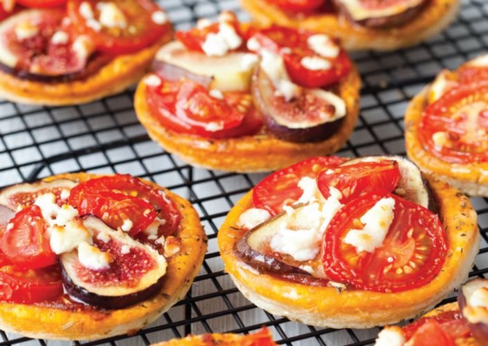 Tomato and Fig Tarts Recipe: Veggie
