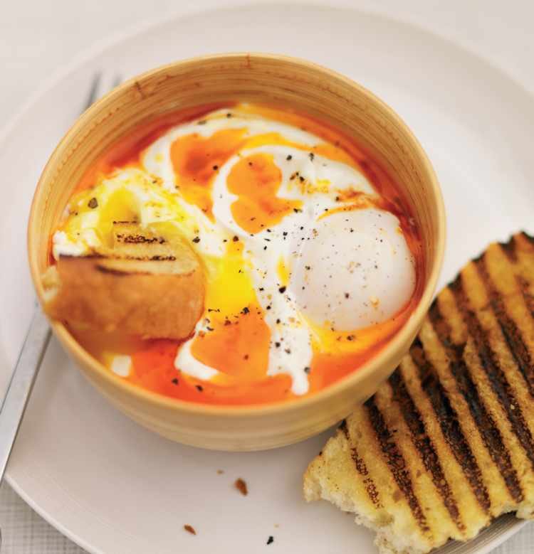 Turkish Eggs with Turkish Toasts Recipe: Veggie