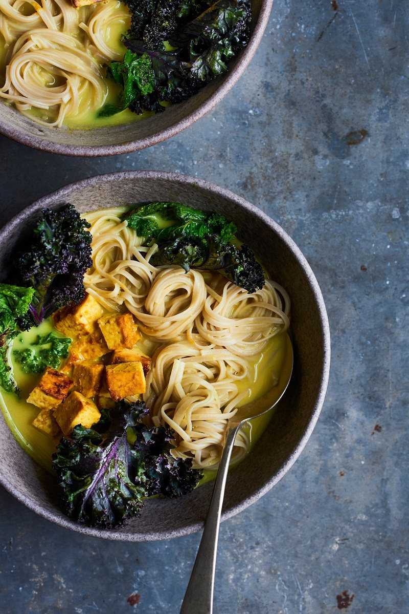 Almond, Turmeric and Kale Miso Ramen Recipe: Veggie