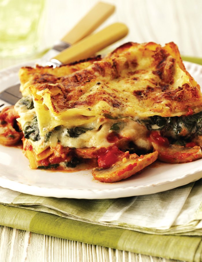 Cheat’s Mushroom and Spinach Lasagne Recipe: Veggie