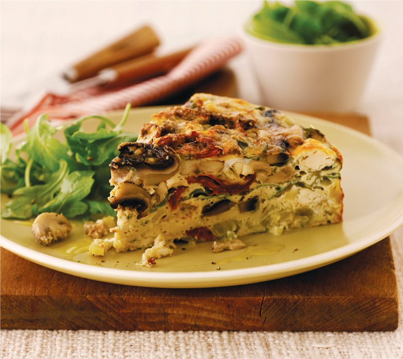 Gino’s Mushroom and Rocket Frittata Recipe: Veggie