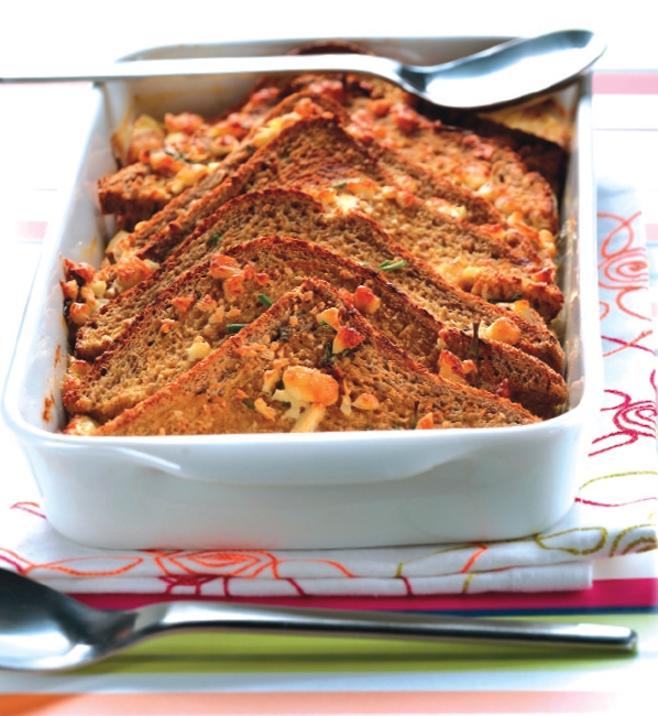 Wholemeal Bread, Chive and Cheshire Pudding