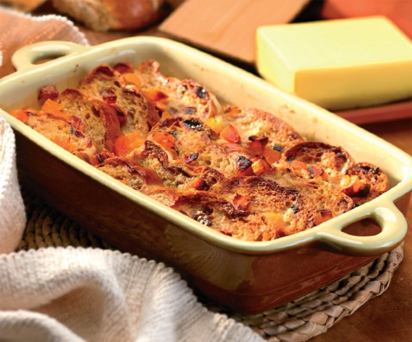 Hot Cross Bun and Apricot Butter Bake Recipe: Veggie