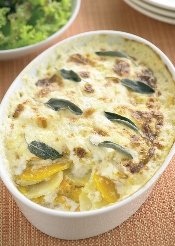 Butternut Squash and Edam Gratin with Sage