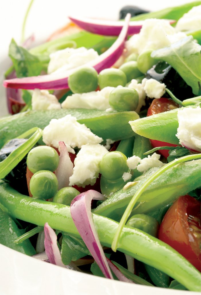 Summer Bean, Pea and Feta Salad Recipe: Veggie