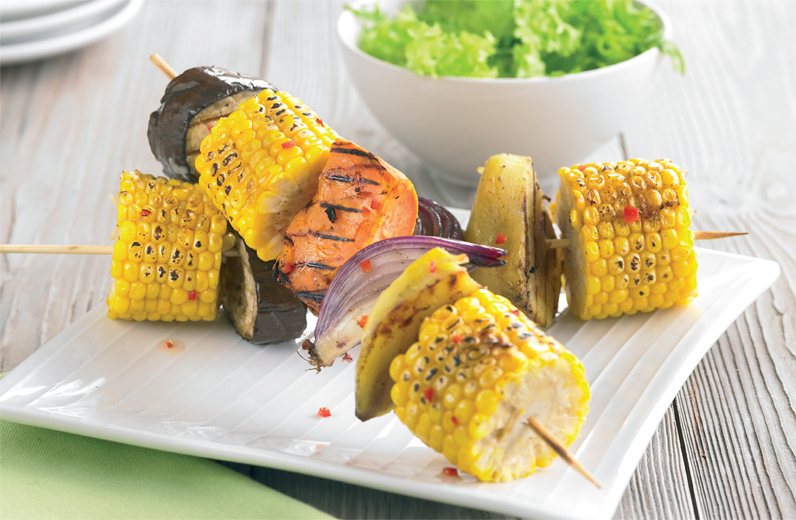 Sweetcorn Kebabs Recipe: Veggie