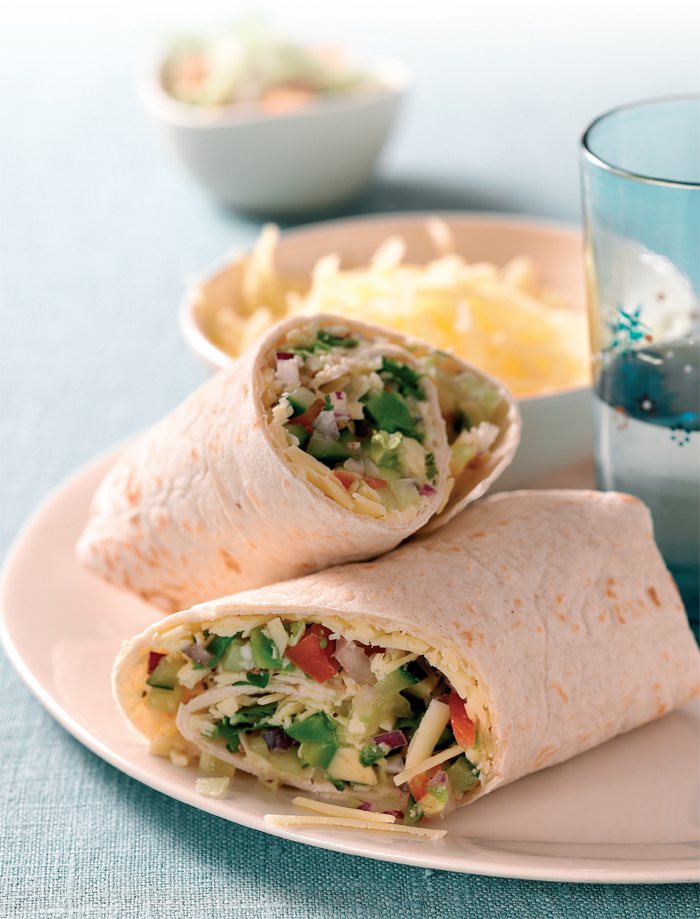 Tangy Cheddar and Salsa Wraps Recipe: Veggie