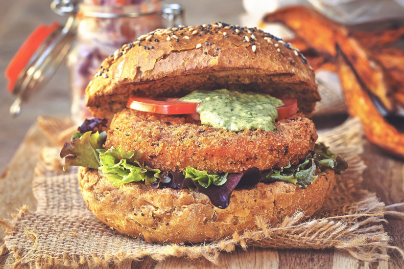 Quorn Vegan Hot & Spicy Burger with Pink Slaw