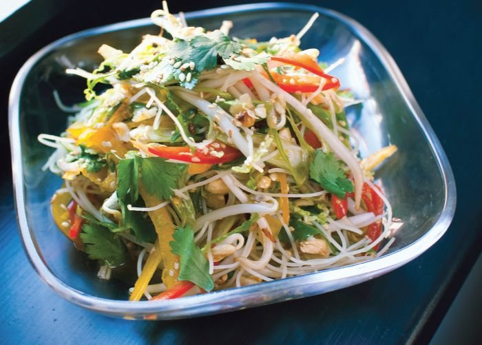 Vegetable Noodle Salad with Greens Recipe: Veggie