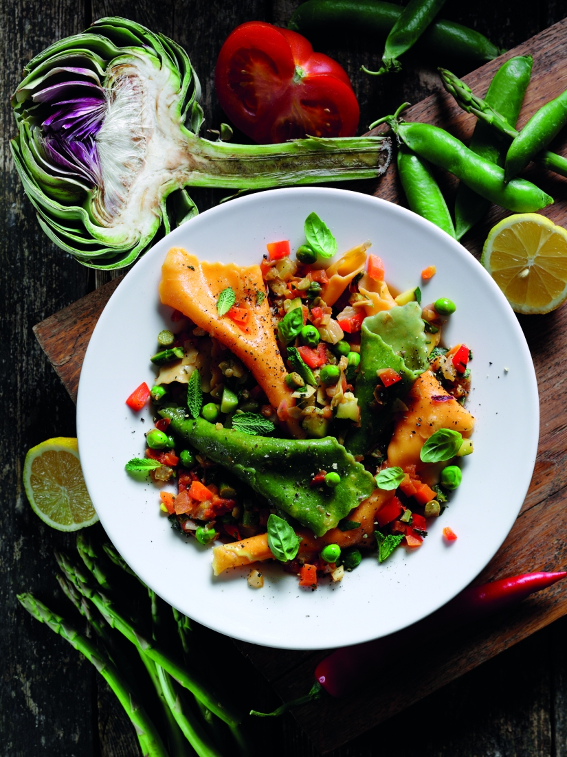 Multi-coloured and Multi-veggie Pasta