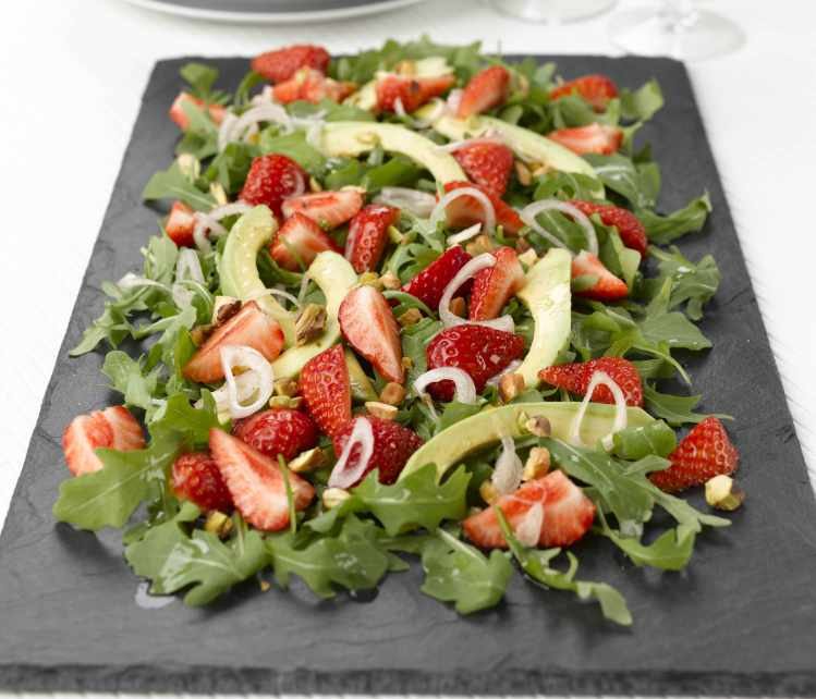 Strawberry and Avocado Salad with Honey Dressing Recipe: Veggie
