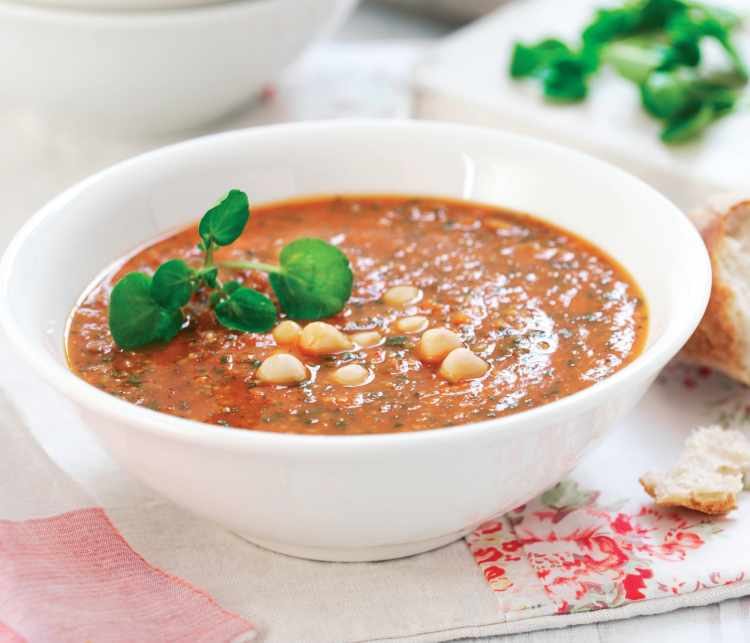 Watercress and Spiced Tomato Soup Recipe: Veggie