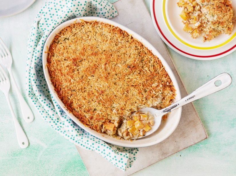 Butternut Squash & Sweet Potato Gratin Recipe: Veggie