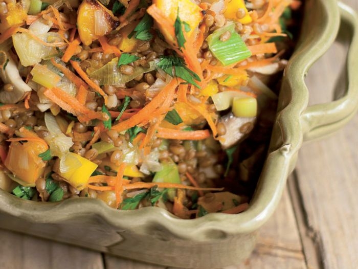 Wheatberry Salad with Roasted Squash