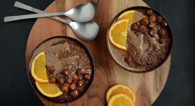 CHOCOLATE ORANGE & HAZELNUT QUINOA PORRIDGE Recipe: Veggie