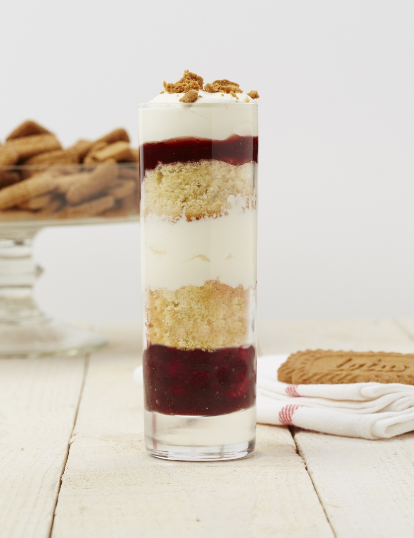Trifle with Lotus Biscoff Mousse and Red Fruits