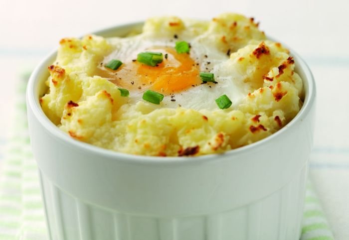 Baked Egg with Duchess Potatoes Recipe: Veggie