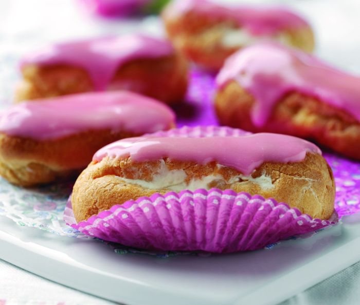 Mini Pink Éclairs Recipe: Veggie