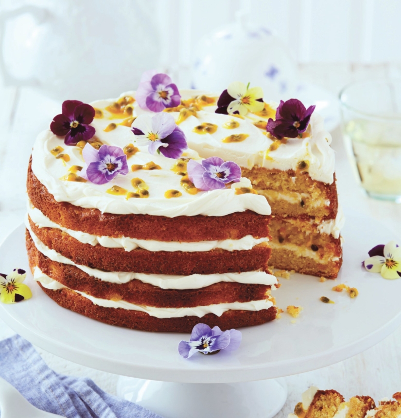 Elderflower, Orange and Passion Fruit Layer Cake