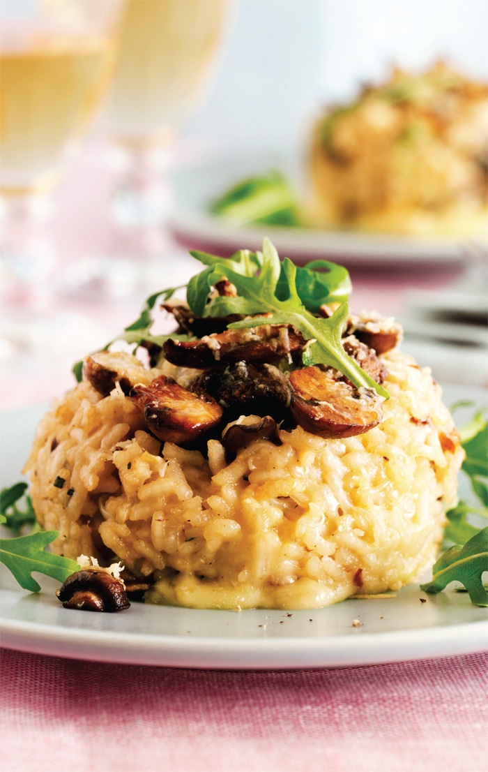 Mushroom and Brie Risotto Cakes