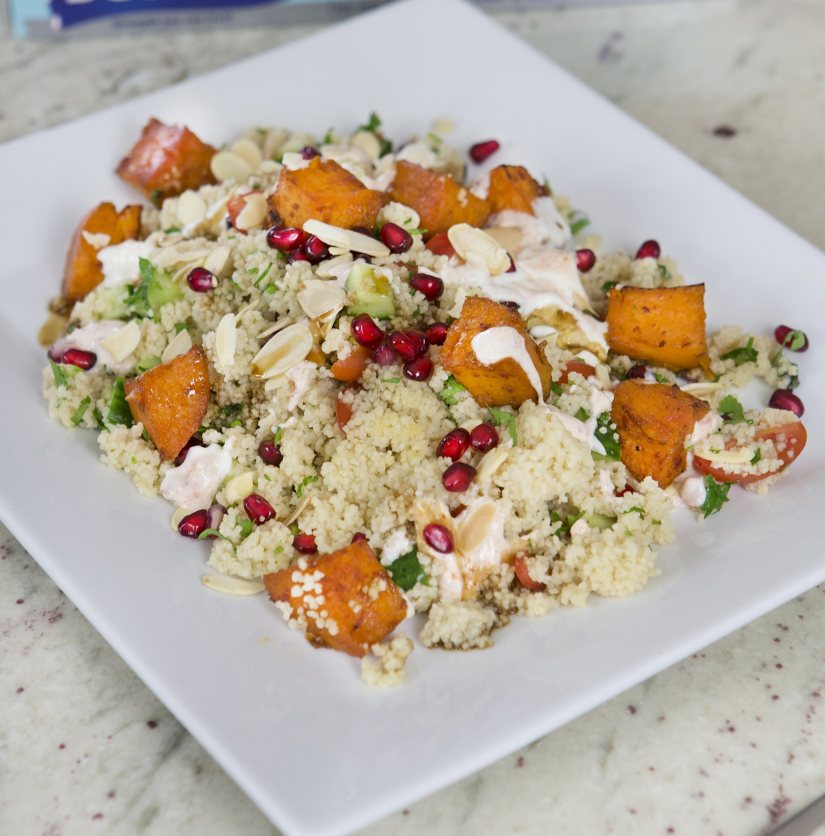 Harissa-roasted Sweet Potato Cous Cous Recipe: Veggie