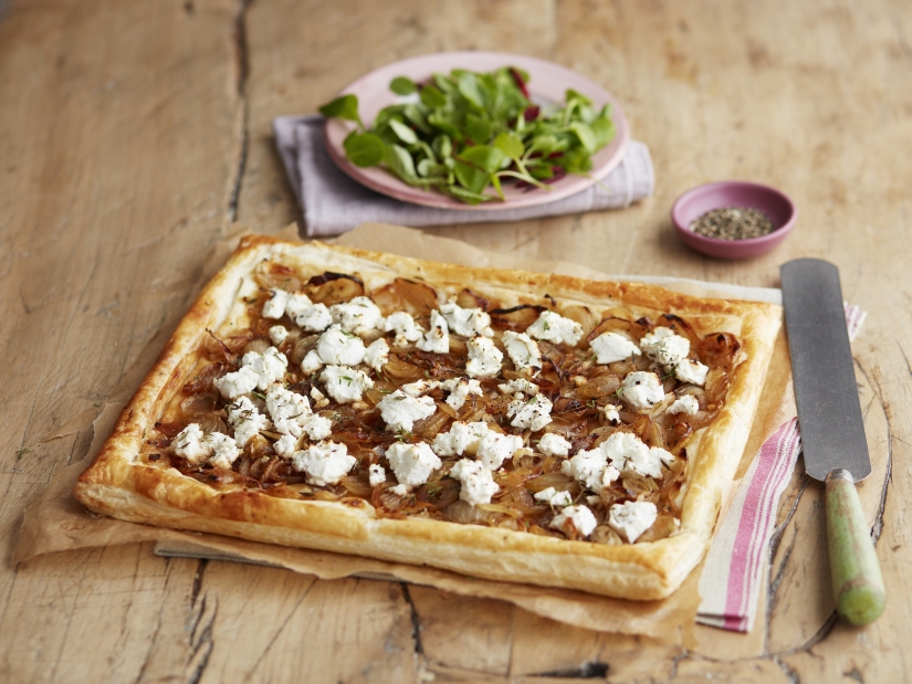 Easy Goat’s Cheese and Caramelised Onion Tart