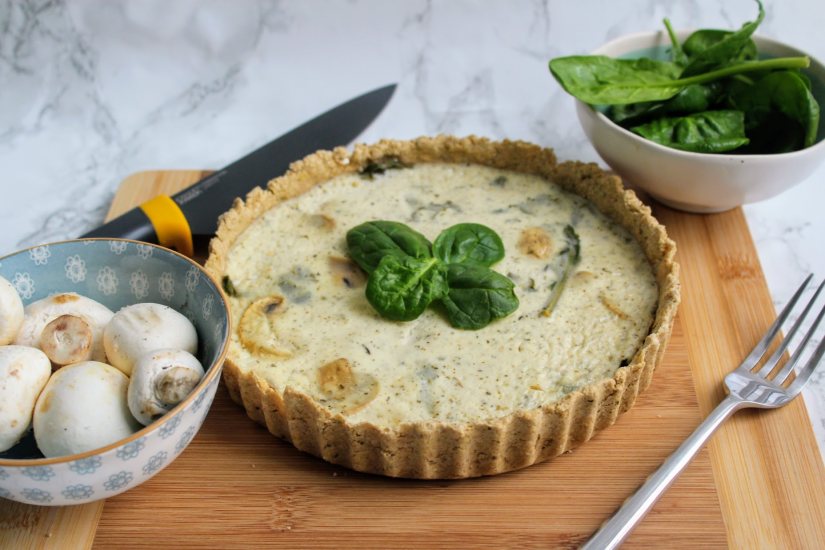 SHIITAKE MUSHROOM & SPINACH PIE Recipe: Veggie