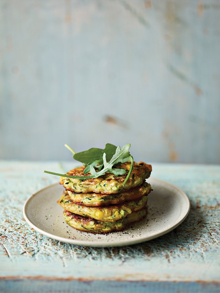 Miguel Barclay’s Sweetcorn & Courgette Fritters Vegetarian Recipe