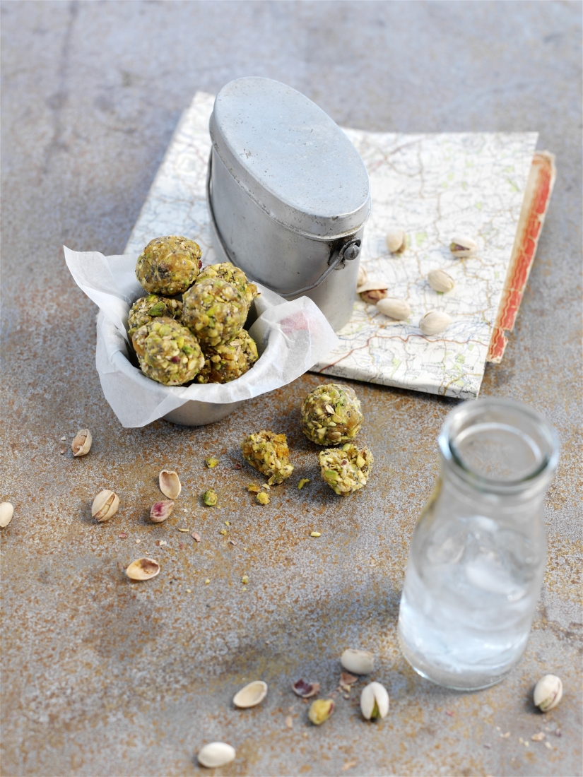 Pistachio and Apricot Powerballs