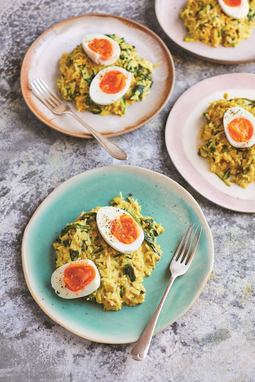 Kedgeree with Dark Leafy Greens Recipe: Veggie